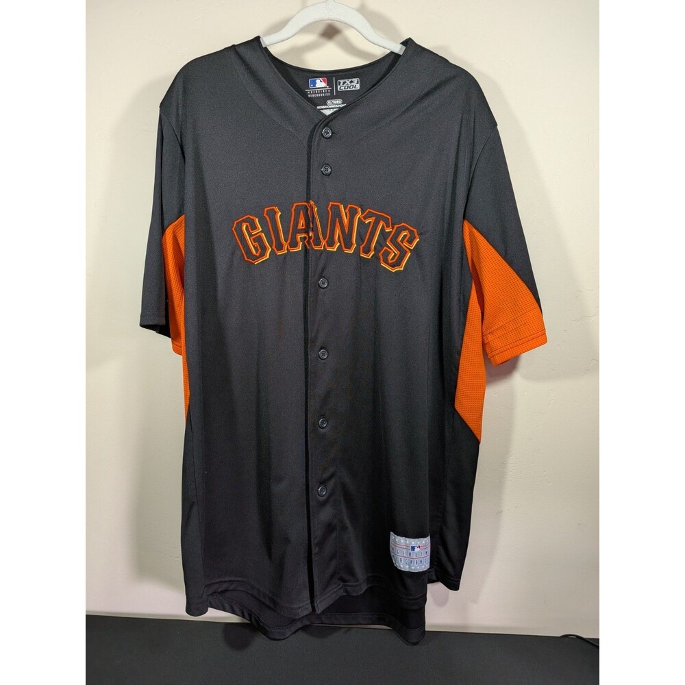 San Francisco Giants Jersey Adult XL Black Orange TX3 Cool Mens Cherry - OBO